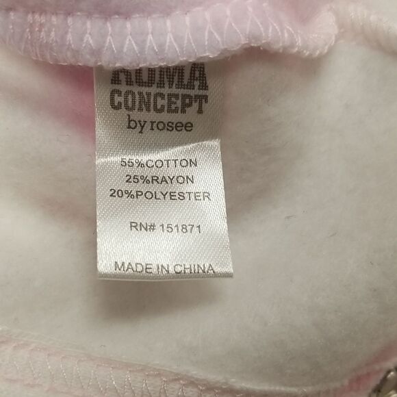 Roma Concept by Rosee YMMMY Crop Open Back Hoodie Pink Blue White Tie Dye SZ L - Picture 7 of 7